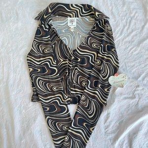 Self Esteem Swirl Pattern Top